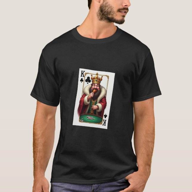Henry VIII Poker Turnier Style Playing Card T-Shirt (Vorderseite)