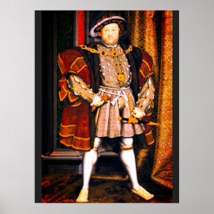 Henry VIII Tudors Geschichte König England sechs F Poster