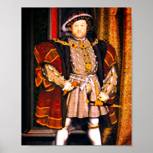 Henry VIII Tudors History King England sechs Ehefr Poster