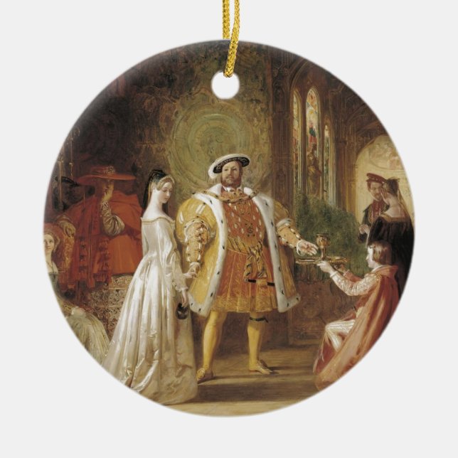 Henry VIII und Anne Boleyn Keramikornament (Vorne)