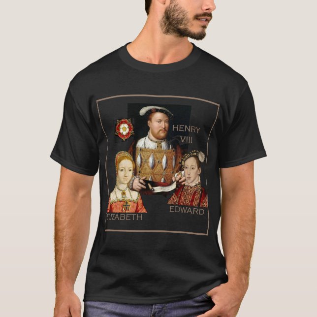 Henry VIII und Kinder Edward und Elizabeth T-Shirt (Vorderseite)