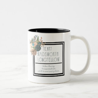 Henry Wadsworth Longfellowblumenzitat Zweifarbige Tasse