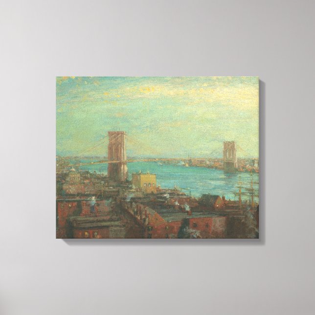 Henry Ward Ranger - Brooklyn Bridge Leinwanddruck (Vorderseite)