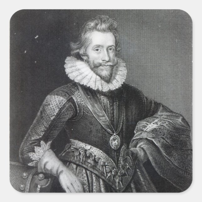 Henry Wriothesley Quadratischer Aufkleber (Vorderseite)