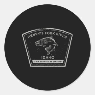 Henry's Fork River Idaho Fishing Runder Aufkleber