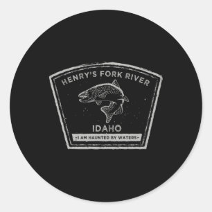 Henrys Fork River Idaho Fliegenfischen Runder Aufkleber