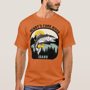 Henrys Fork River Idaho Foreut Fischen T-Shirt
