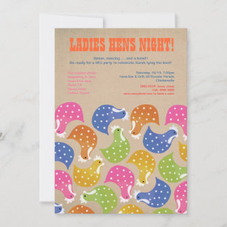 Hens Night Junggeselinnen-Abschied Wedite Einladung