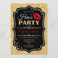 Hens Party - Black Red Gold