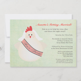 Hens Party Funny Chicken Illustriert einladen Einladung