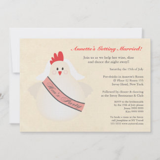 Hens Party Funny Chicken Illustriert Einladung
