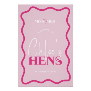 Hens Party Welcome Sign - Sonny Poster