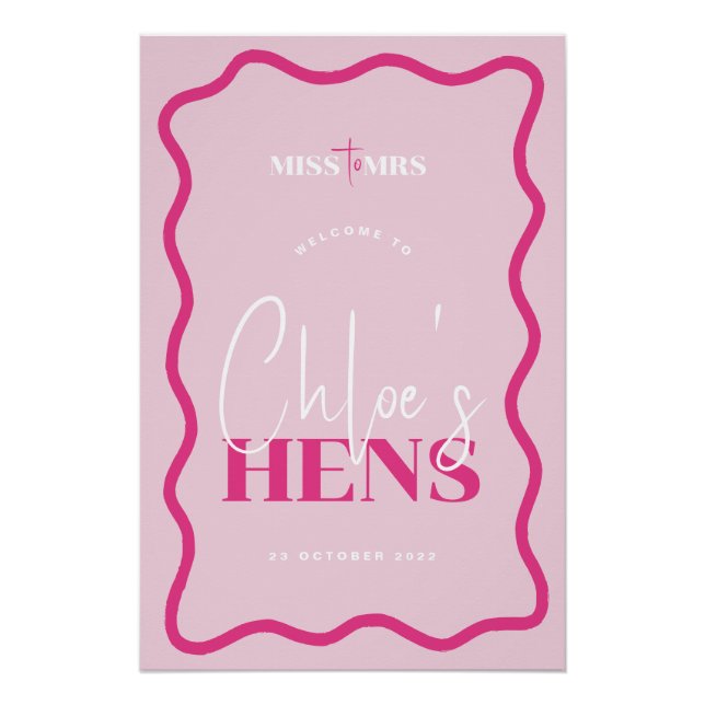 Hens Party Welcome Sign - Sonny Poster (Vorderseite)