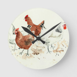 Hens Runde Wanduhr