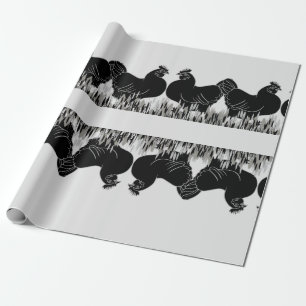 Hens~Silhouette Geschenkpapier