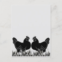 Hens~Silhouette Postkarte