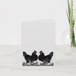 Hens~Silhouette Postkarte
