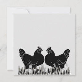 Hens~Silhouette Postkarte