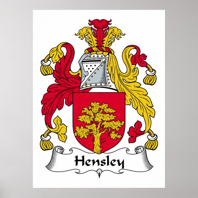 Hensley Familienwappen Poster (Vorne)