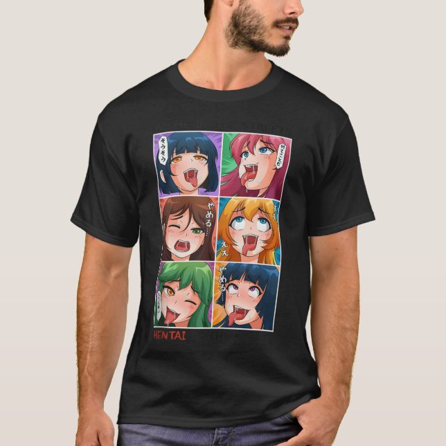 Hentai Ahegao Anime in der Street Hentai in der Sh T-Shirt (Vorderseite)