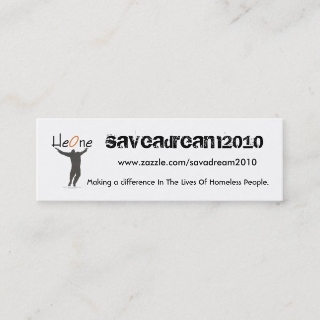 HeOne Markenbewusstsein-Karten Mini Visitenkarte (Vorderseite)