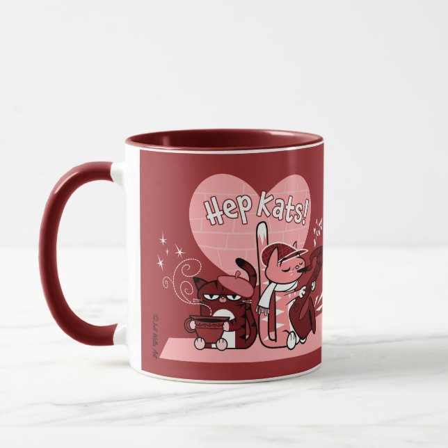 HEP KATS von Jeff Willis Art Tasse (Links)