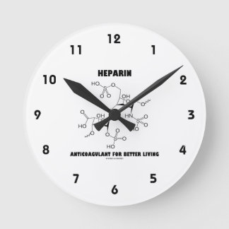Heparin-Antigerinnungsmittel für besseres Leben Runde Wanduhr
