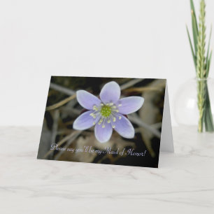 Hepatica-Trauzeugin Feiertagskarte