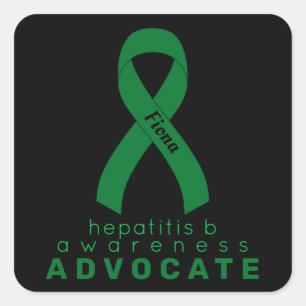 Hepatitis B Advocate Quadratischer Aufkleber