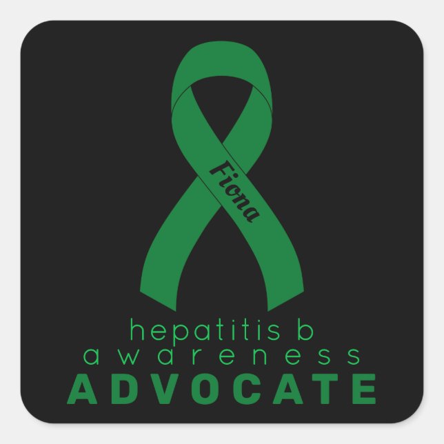 Hepatitis B Advocate Quadratischer Aufkleber (Vorderseite)
