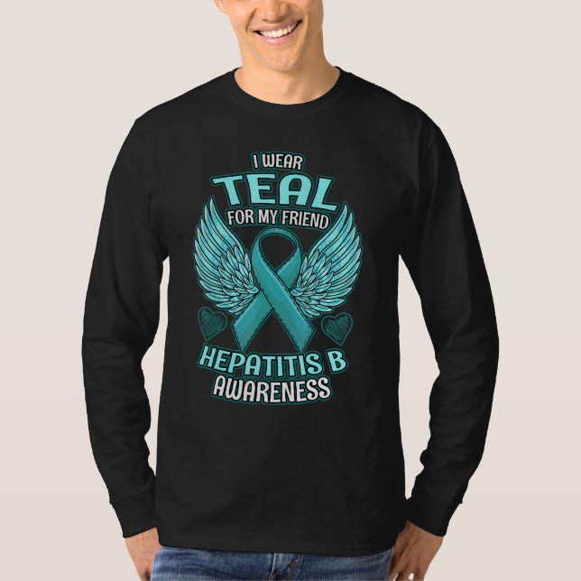 Hepatitis-B-Bewusstseinsfreund-Support-Schleife T-Shirt (Vorderseite)