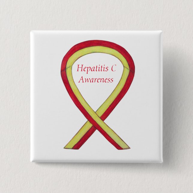 Hepatitis C (HCV) Sensibilisierung für benutzerdef Button (Vorderseite)