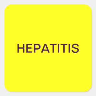 Hepatitis Medizinische Chart-Labels Quadratischer Aufkleber