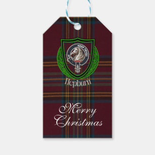 Hepburn-Schottischer Clan-Tartan und -Wappen Geschenkanhänger