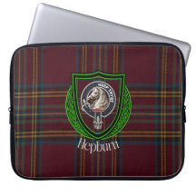 Hepburn-Schottischer-Clan-Tartan und -Wappen 