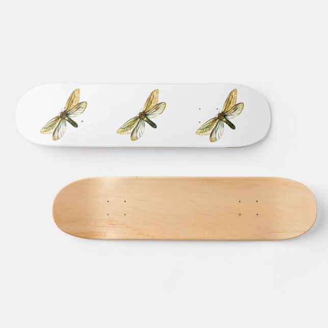 Hepialus humuli women - Ghost Moth oder Ghost Swif Skateboard (Horizontal)