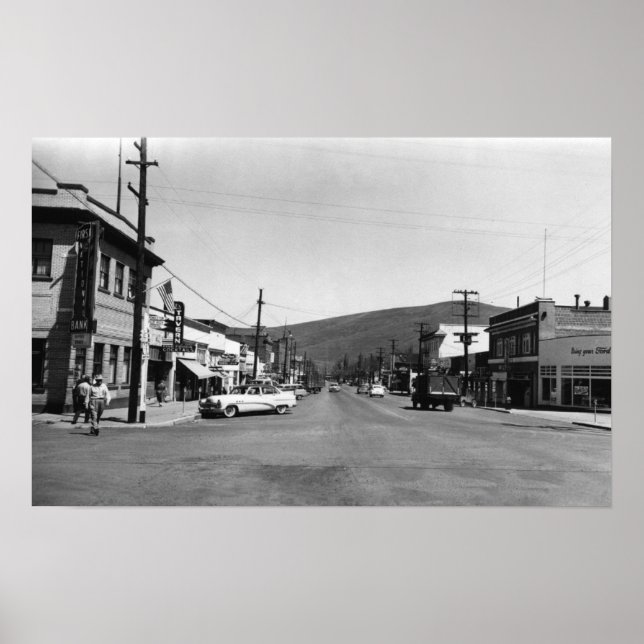 Heppner, Oregon Main Street View Foto Poster (Vorne)