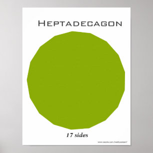 Heptadecagon Plakat des Polygons