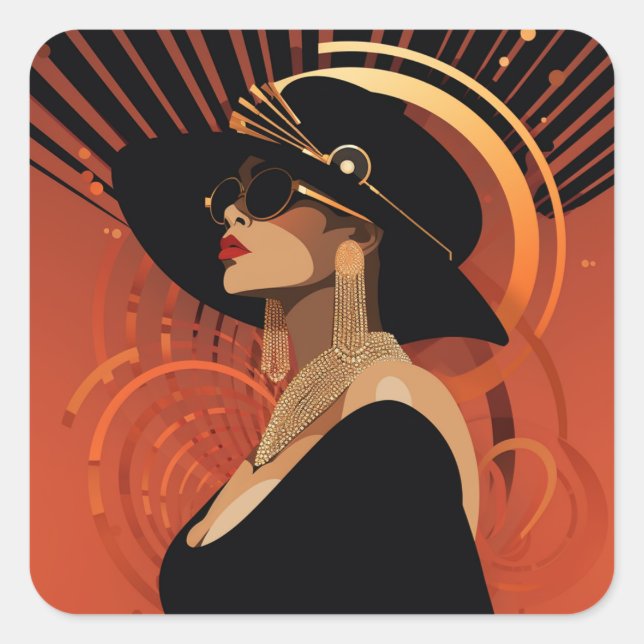 HER CROWN #3 QUADRATISCHER AUFKLEBER (Vorderseite)