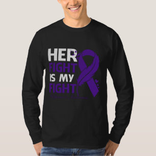 Her Fight Is My Fight ALZHEIMER'S AWARENESS Feathe T-Shirt