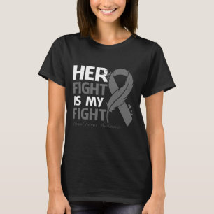 Her Fight Is My Fight BRAIN TUMOR AWARENESS Feathe T-Shirt