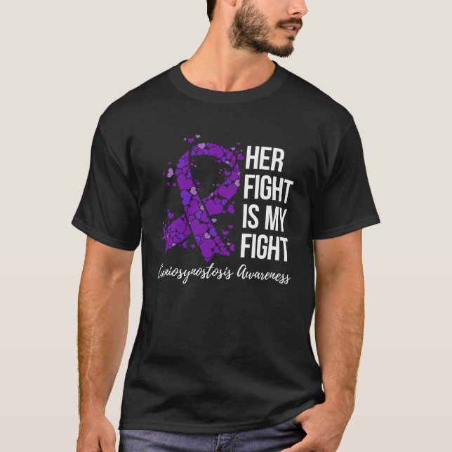 Her Fight Is My Fight Craniosynostosis Awareness T-Shirt (Vorderseite)