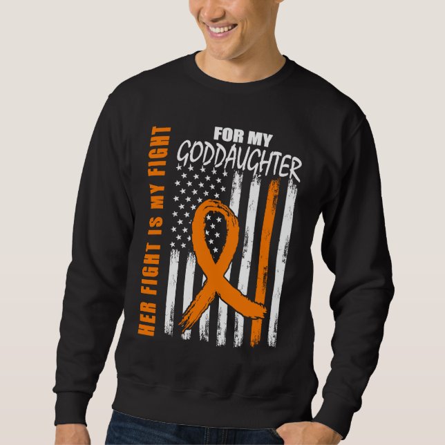 Her Fight Is My Fight Goddaughter Leukemia Awarene Sweatshirt (Vorderseite)