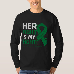 Her Fight Is My Fight LIVER CANCER AWARENESS Feath T-Shirt