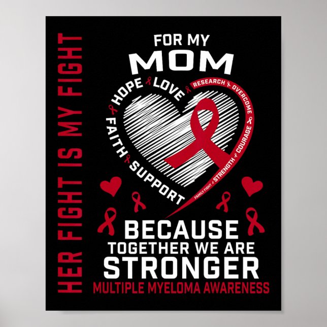 Her Fight Is My Fight Mom Multiple Myeloma Awarene Poster (Vorne)