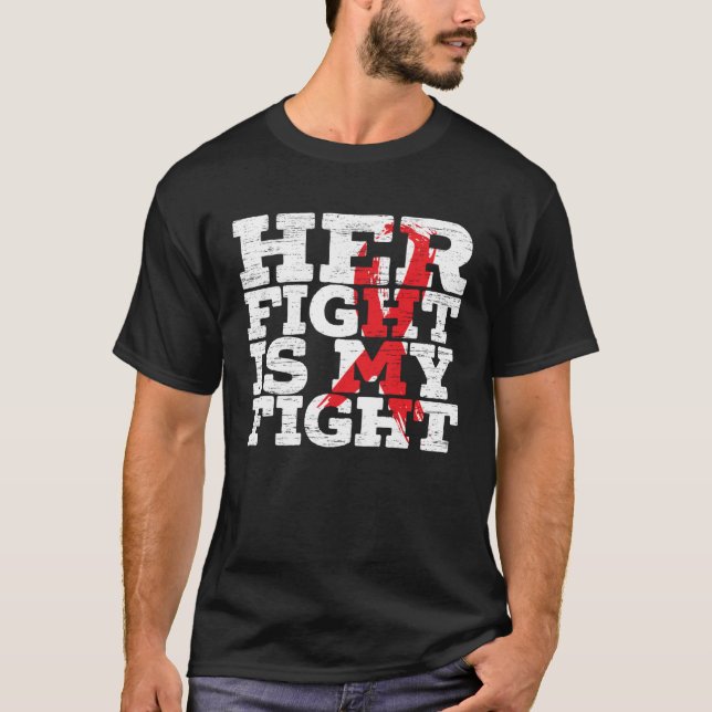 Her Fight Is My Fight Sepsis Supporter Sepsis Awar T-Shirt (Vorderseite)