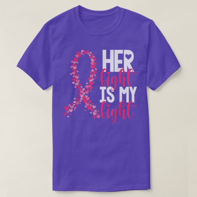 Her Fight Is My Fight Warrior Pink Ribbon Breast C T-Shirt (Design vorne)