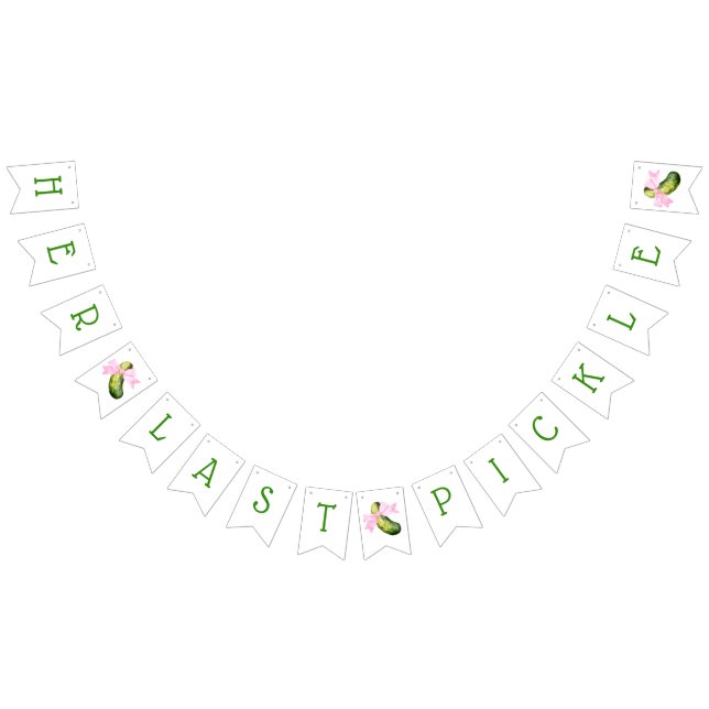 Her Last Pickle! Bridal Shower Decorations Wimpelkette (Alle)