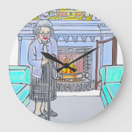 Her Majesty, Queen Elizabeth II Große Wanduhr