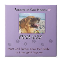 Her Memory in Gentle Purple Fliese